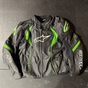 Alpinestars GP-R Perforated Leather Jacket - Black / Green